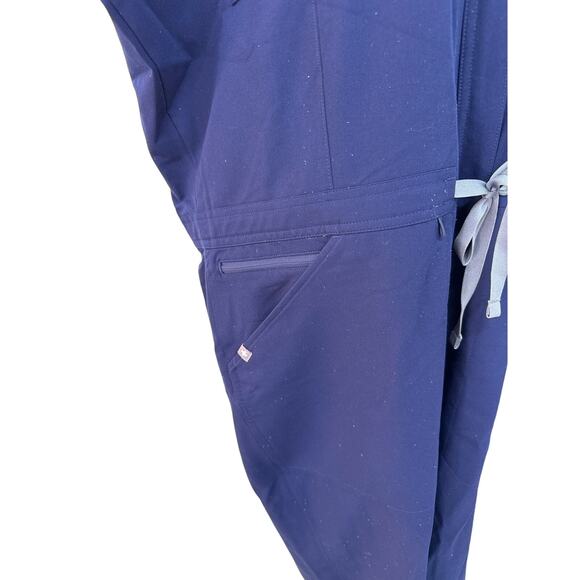 NWT Figs Technical Collection Jumpsuit Navy XXL Wide Leg Nurse Scrubs Uniform - Picture 5 of 8